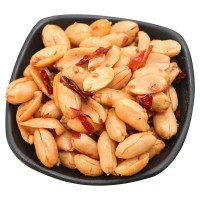 油炸麻辣椒鹽油炸花生米新山東去皮熟花生仁酒菜堅(jiān)果零食